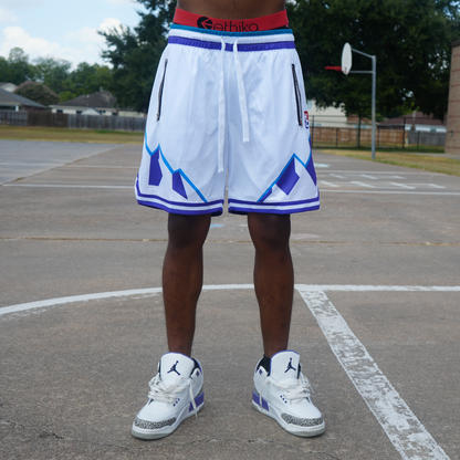 The Rockies Shorts with 2 in 1 reversible design, zipper pockets, wide drawstrings, and stylish inseam cut length.
