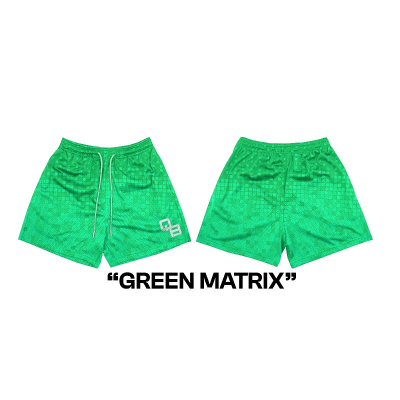 Green Matrix Shorts
