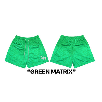 Green Matrix Shorts